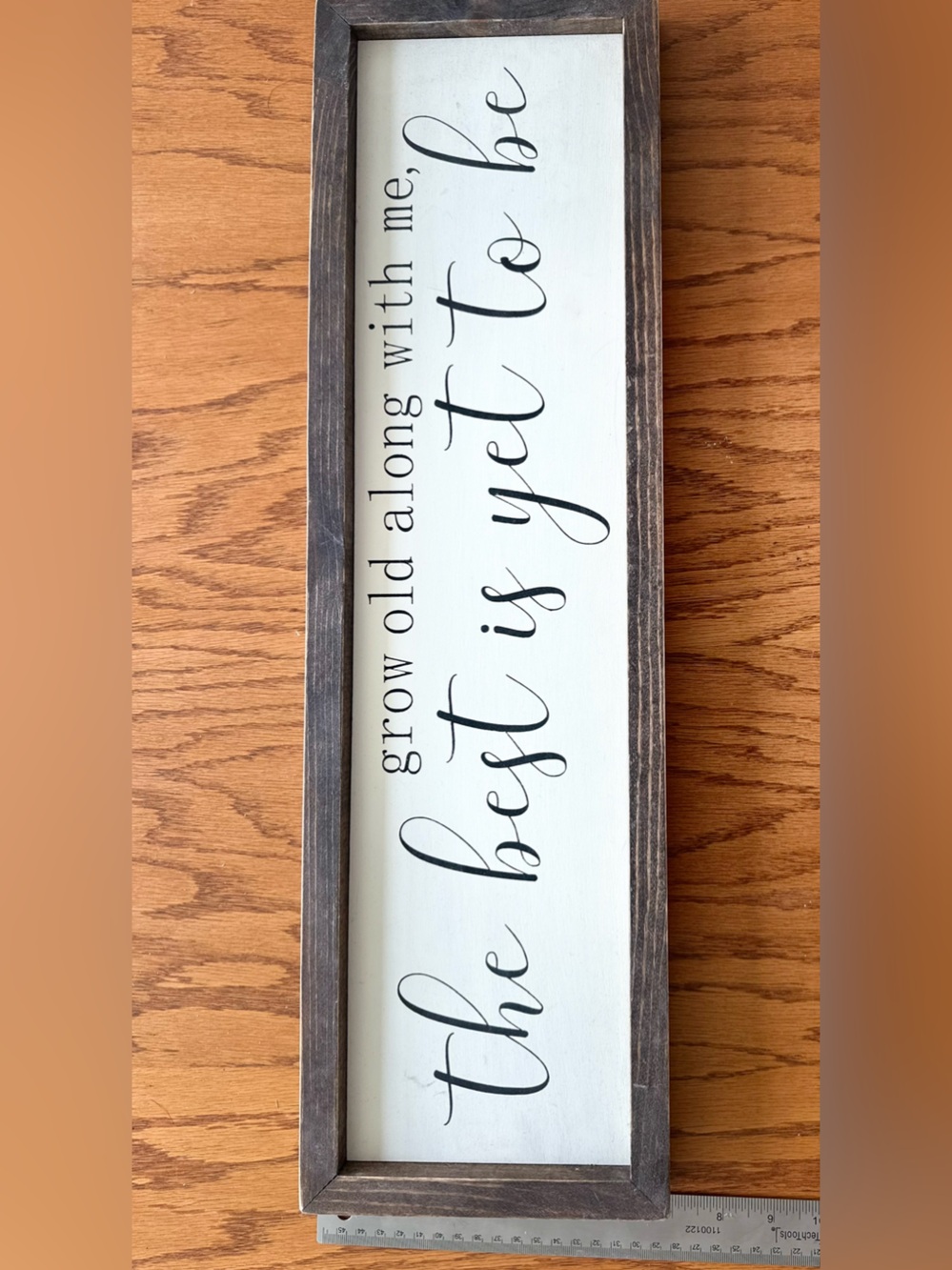 Rustic “The Best Is Yet to Be” Framed Wood Sign